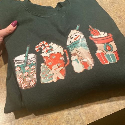 Coffee Latte Snowman Christmas Limited Edition T-shirt photo review